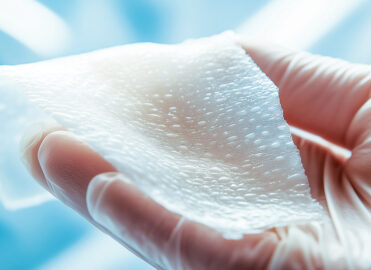 Advanced skin substitute graft in clinical packaging